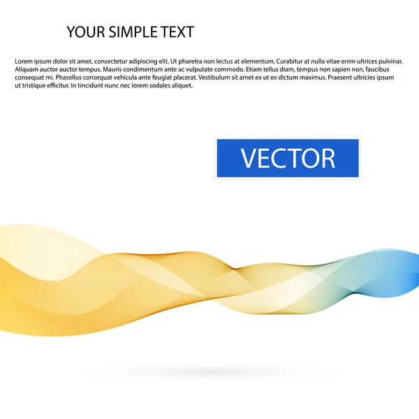 Fond vectoriel abstrait, onde de fumée de couleur . — Image vectorielle