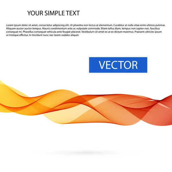 Fond vectoriel abstrait, onde de fumée de couleur . — Image vectorielle