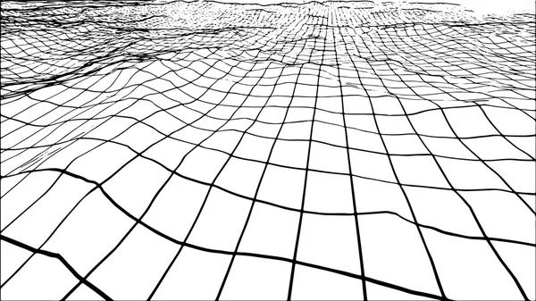 Fondo de marco de alambre de onda poligonal abstracto. Ilustración vectorial . — Archivo Imágenes Vectoriales