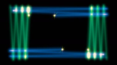 4 k Intro animasyon renk kılavuz siyah arka plan üzerine