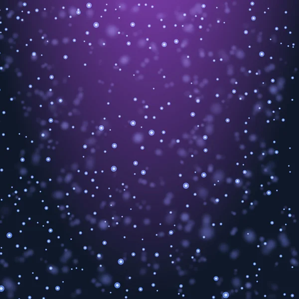 Vector illustratie kerst magische reflecterende kleur licht kaart achtergrond - Nieuwjaar ruimte glinsterende deeltjes vliegen. — Stockvector