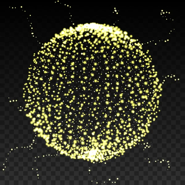 Illustration vectorielle. La sphère composée de points. Conception de grille 3D. Globe de réseaux. Concept technologique . — Image vectorielle