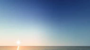 Vektör halat arka plan ile deniz günbatımı