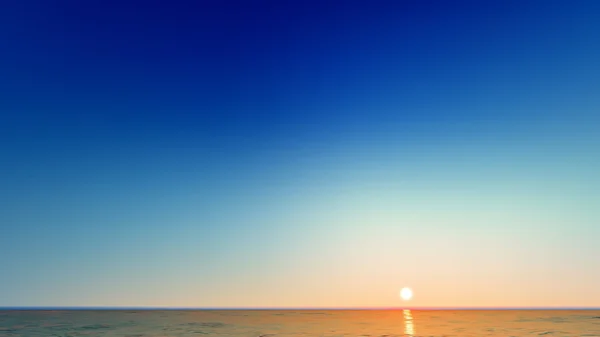 Vektor-Illustration abstrakter Hintergrund mit Sonnenuntergang am Meer — Stockvektor