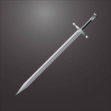 Çelik kılıç siyah vektör