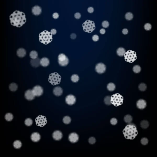 Neige blanche sur fond bleu noir Vecteur — Image vectorielle