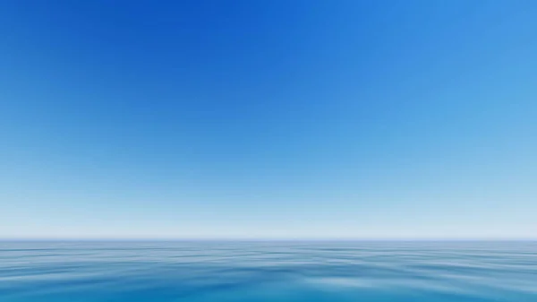 Vector blue sea and clear sky — Stock Vector