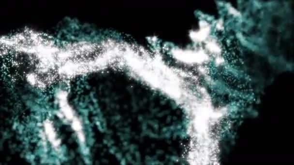 4 k 抽象的なボケ味緑粒子 — ストック動画