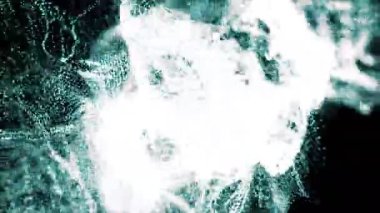 4 k hareketli yeşil parçacıklar arka plan