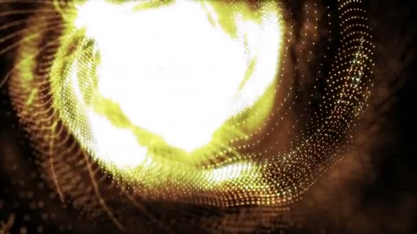 4k Переміщення фону золотих частинок — стокове відео