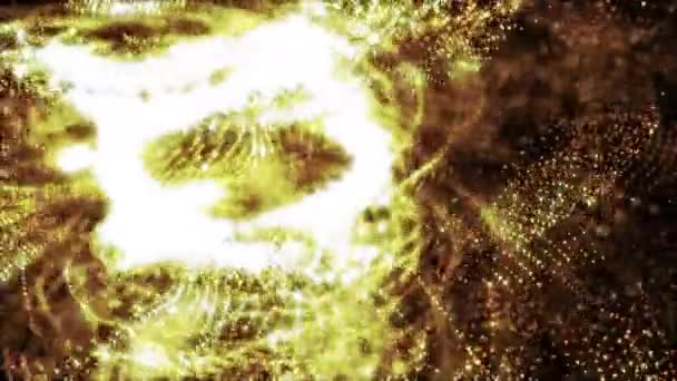 4 k hareketli altın parçacıkları arka plan — Stok video
