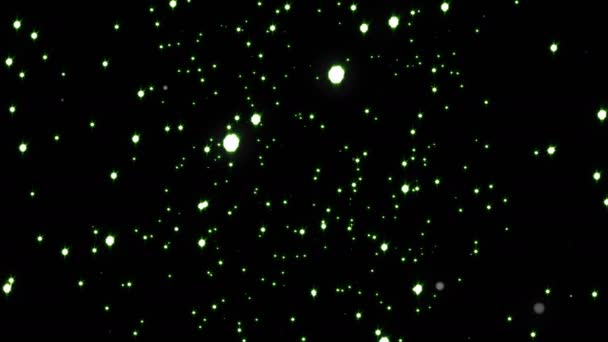 4 k Αφηρημένο πράσινο σωματιδίων υποβάθρου — Αρχείο Βίντεο