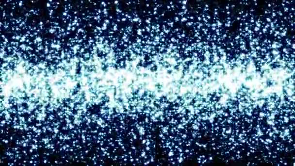 4k Fundo de partículas azul abstrato — Vídeo de Stock