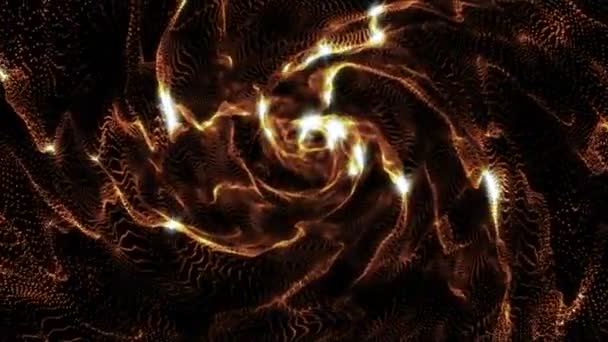 4k Particule d'or abstraite sur noir 