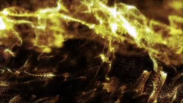 4k Particule d'or abstraite sur noir 