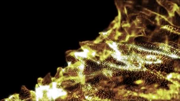 4k Particule d'or abstraite sur noir 