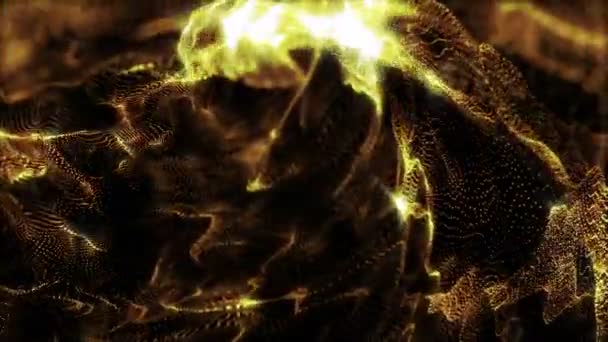 4k Particule d'or abstraite sur noir 