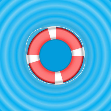 Halka hayat şamandıra su vektör