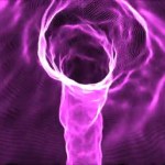 4k Intro розовый туннель частицы бесшовный рот фон