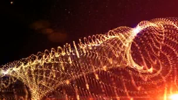 4 k 抽象运动背景闪烁的灯火，能源无缝环 — 图库视频影像