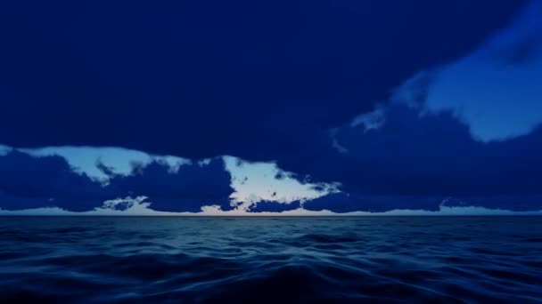 HD mooie zonsopgang boven de Oceaan — Stockvideo