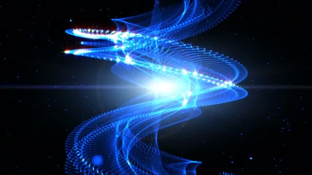4k Синій безшовний фон з частинками — стокове відео