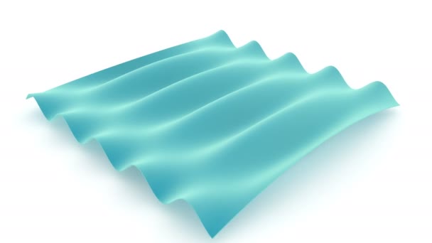 4 k イントロ ループする抽象的な青い波のバック グラウンド — ストック動画