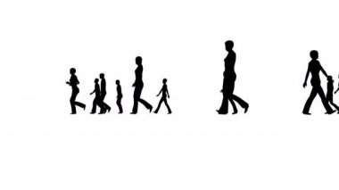 4k beyaz üzerine siyah kalabalığın