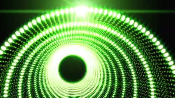 Зелений абстрактний об'єкт Безшовний фон частинок — стокове відео
