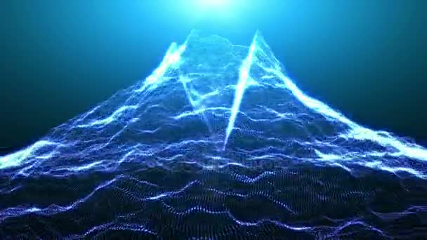 Синій вступ Безшовний фон з частинками — стокове відео
