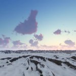 Snow góry i błękitne niebo, aerial strzał