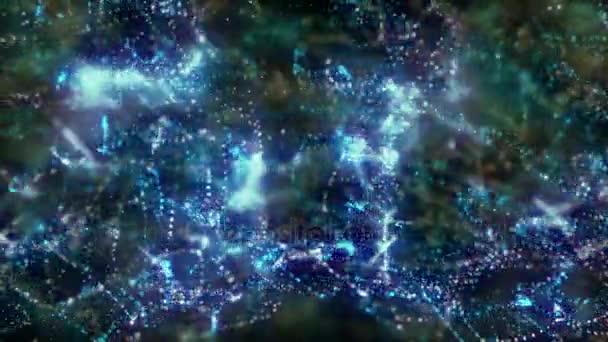 Mavi Intro ışıltılı parçacıklar sorunsuz ışıltı — Stok video