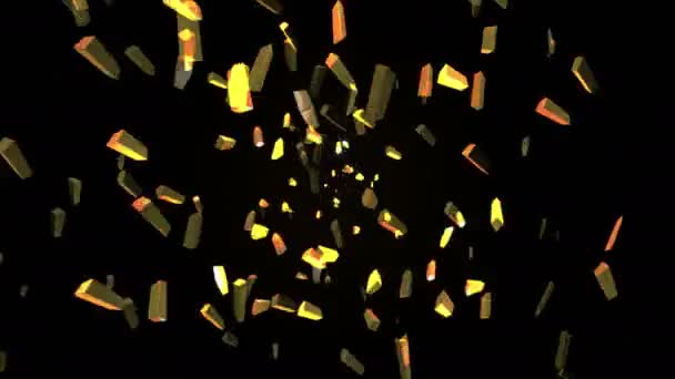 金の延べ棒のイントロ ループ粒子シームレス背景 — ストック動画