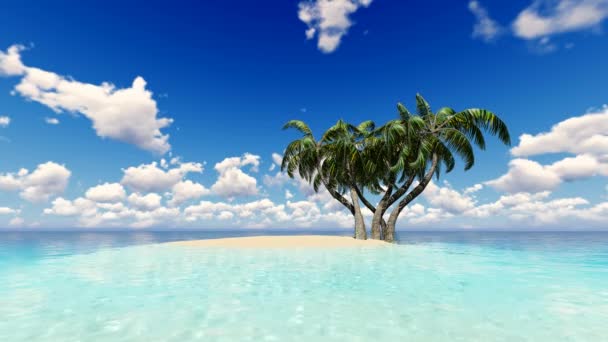 Tropische zee golven vakantie achtergrond — Stockvideo