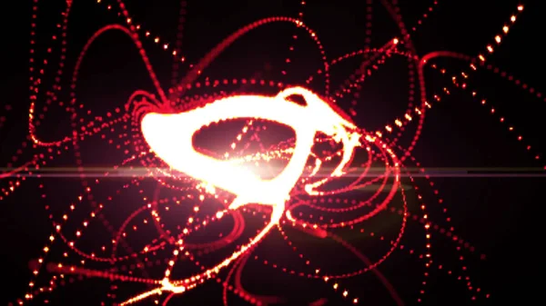 红色背景与明亮的灯光矢量抽象大网 — 图库矢量图片