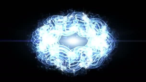 Hurok kék részecske varratmentes háttérben — Stock videók