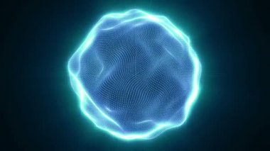 Gürültü mavi parçacık küre ışınları ile