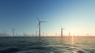 Gün batımı Rüzgar jeneratörleri Elektrik su