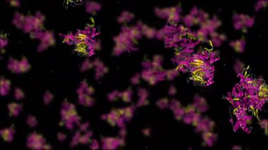 Animasyon rotasyon modeli molekülün sorunsuz döngü için mümkün
