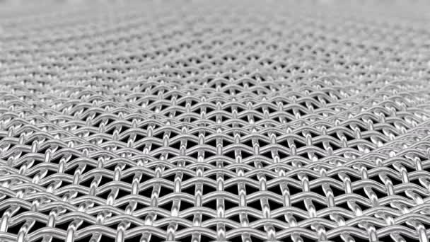 Abstract Surface metal Wave grid DOF able to loop — Stock Video