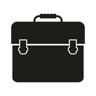 Portföy işareti illüstrasyon. Vektör. Beyaz arka planda siyah simgesi.