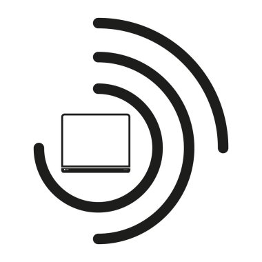 Büyük veri beyaz arka planda siyah simge vektör.