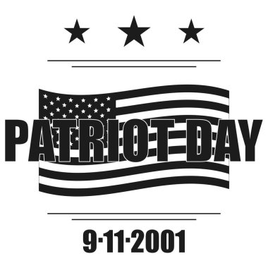 Vatansever gün siyah vektör simgesi beyaz arka plan üzerinde.