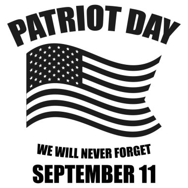 Vatansever gün siyah vektör simgesi beyaz arka plan üzerinde.