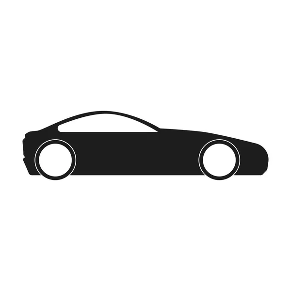 Vector de coche icono negro sobre fondo blanco . — Vector de stock