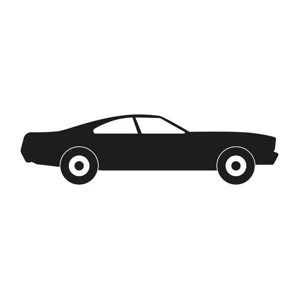 Auto Vector zwarte pictogram op witte achtergrond. — Stockvector