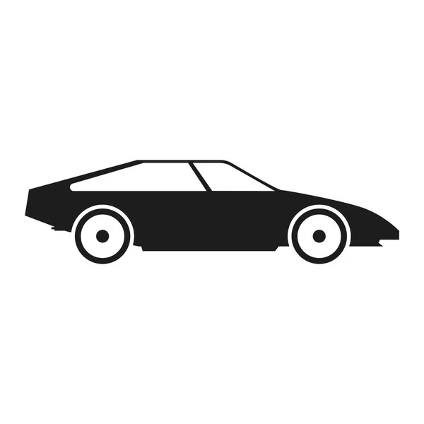 Vector de coche icono negro sobre fondo blanco . — Vector de stock