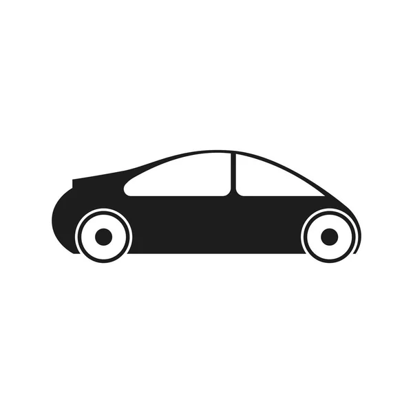 Vector de coche icono negro sobre fondo blanco . — Vector de stock