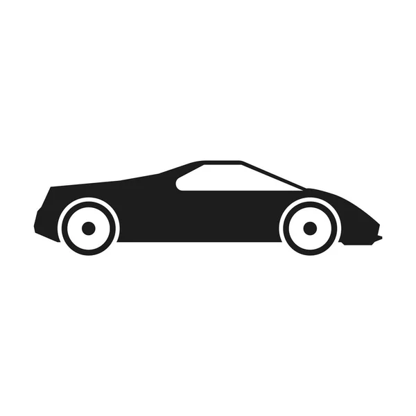 Vector de coche icono negro sobre fondo blanco . — Vector de stock