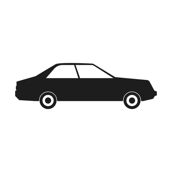 Автомобільна векторна чорна іконка на білому тлі . — стоковий вектор